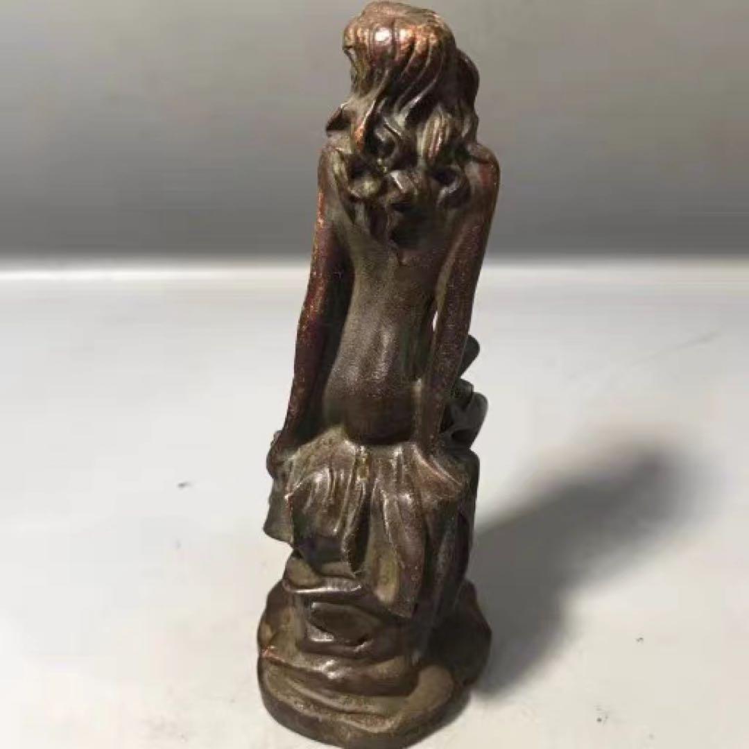 希少　ビンテージ　女神　オブジェ　置物　銅製　希少品　美女　西洋