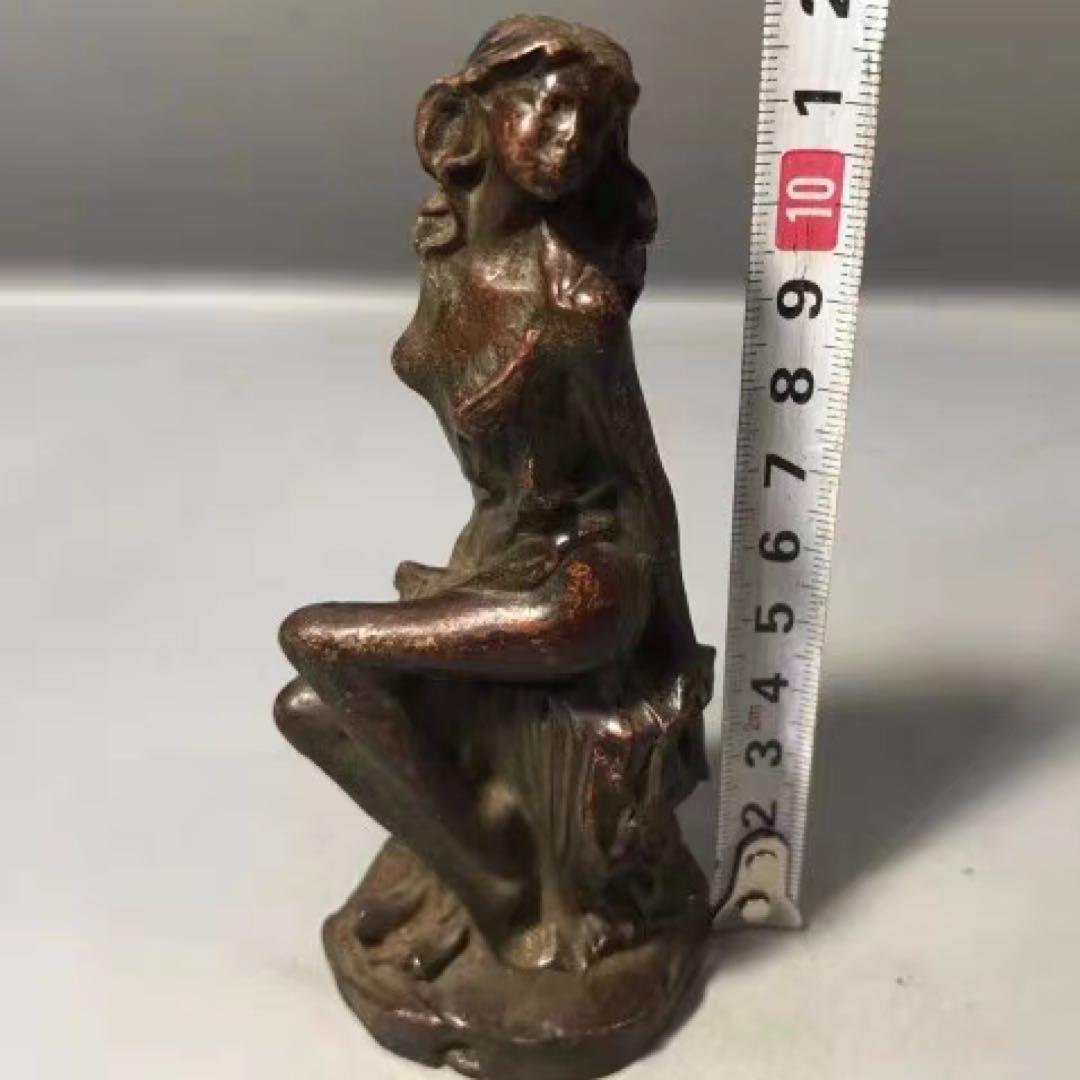 希少　ビンテージ　女神　オブジェ　置物　銅製　希少品　美女　西洋