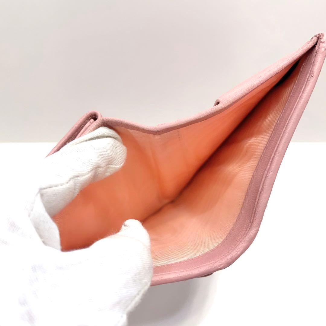 ミュウミュウ マテラッセ 折り財布 ビジュー クリスタル ゴールド金具 ピンク