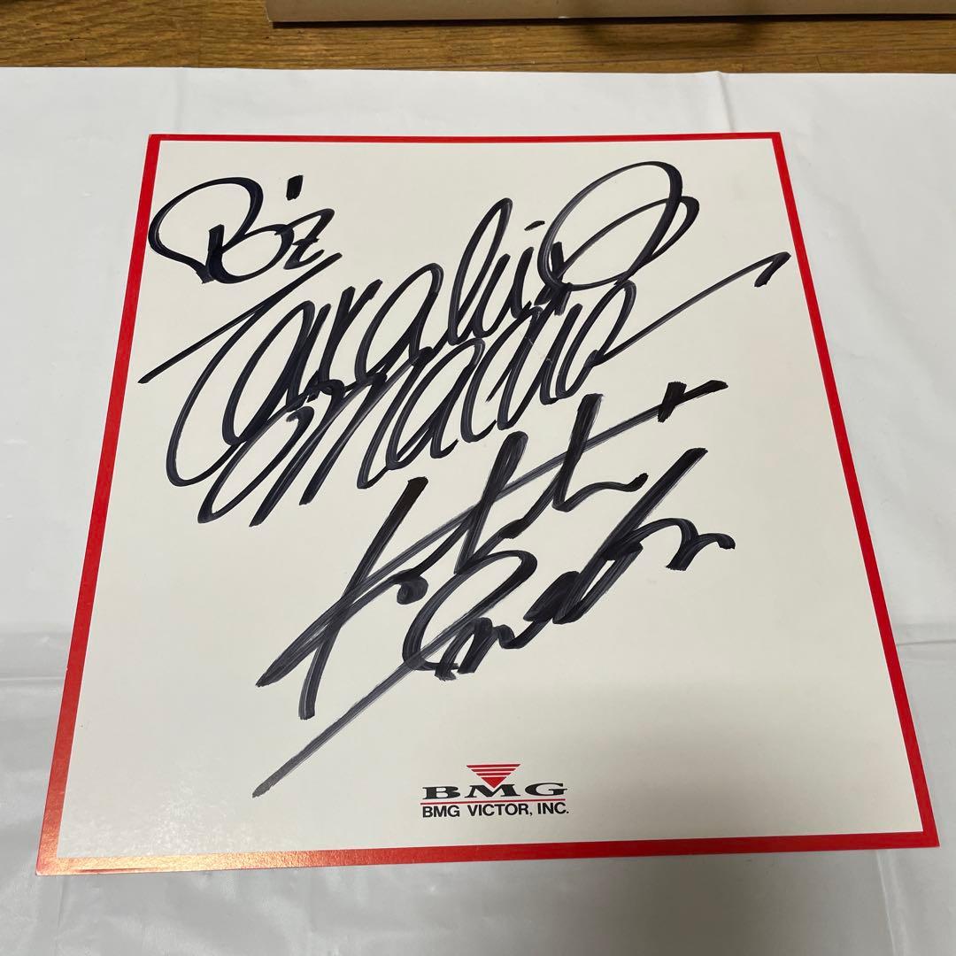 B'z 直筆サイン色紙 BMG色紙