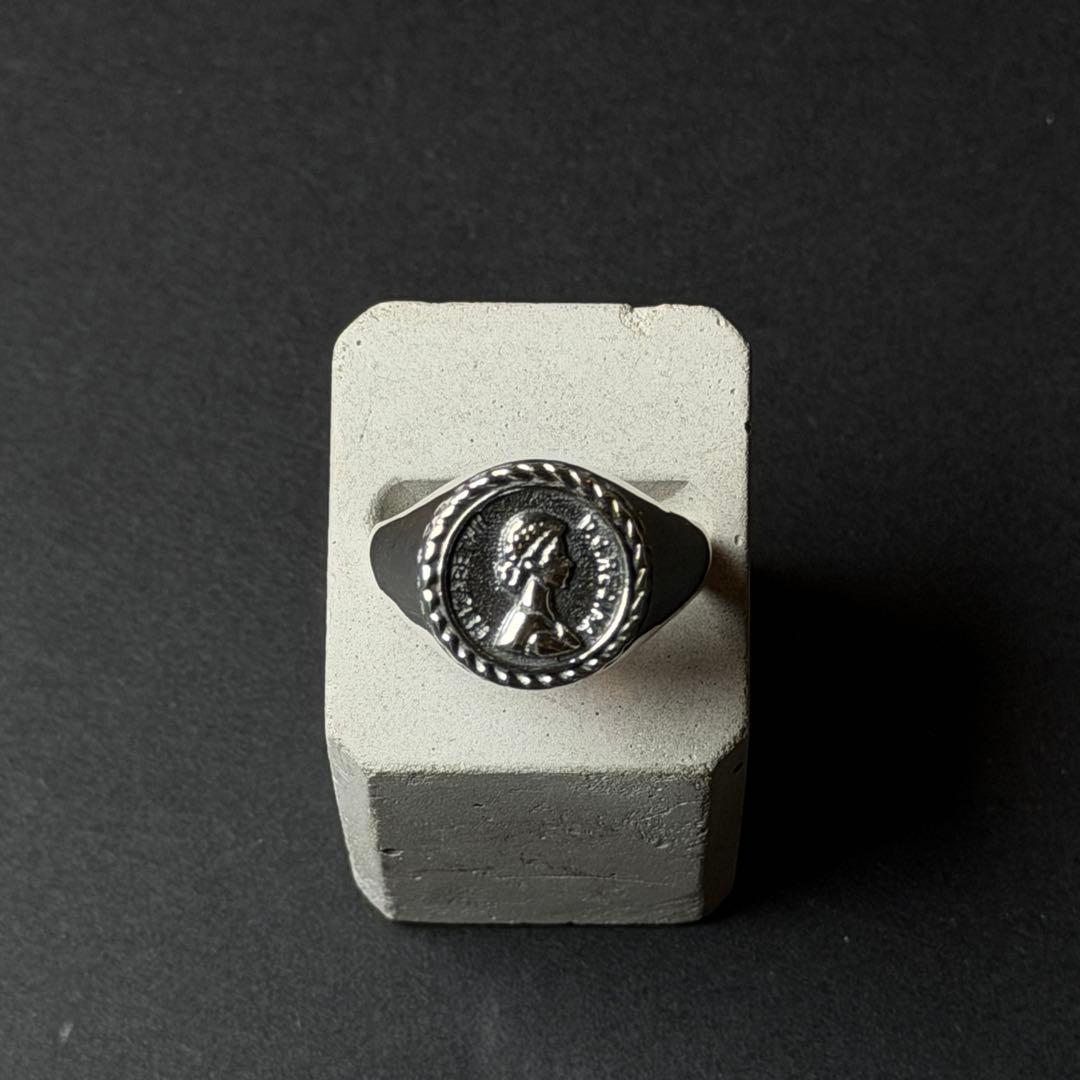 シルバー925 silver エリザベス女王リング/軽研磨仕上げ/21号