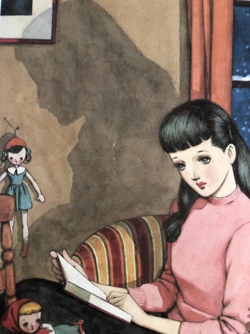 昭和レトロ 中原淳一 【過ぎた日の日記 ひまわり１月号】 年代物・希少画集画