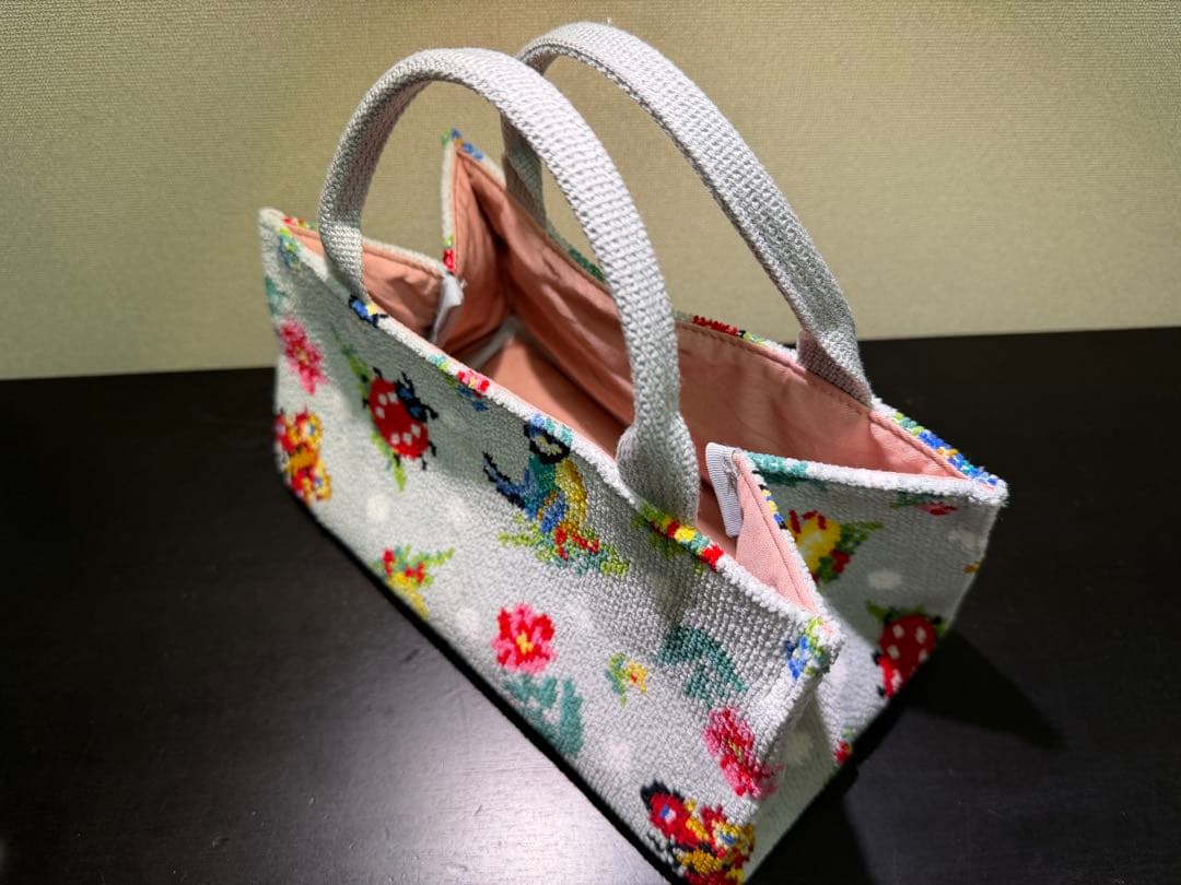 フェイラー　ハイジ　ベッドサイドバスケット　シルバーグレー　中古