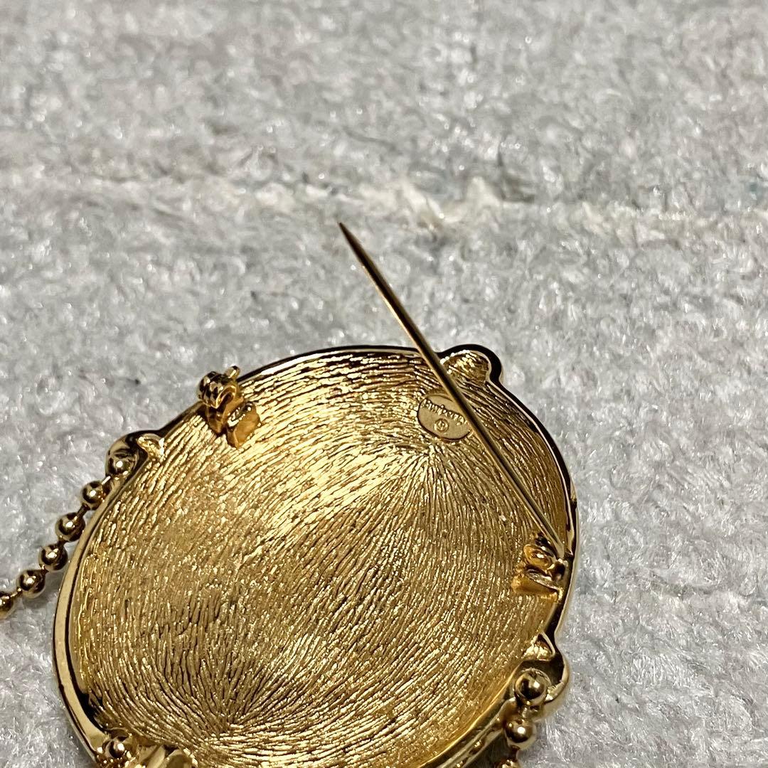 バーバリーズ［ピンブローチ］ラインストーン　パール　チェーン　ヴィンテージ