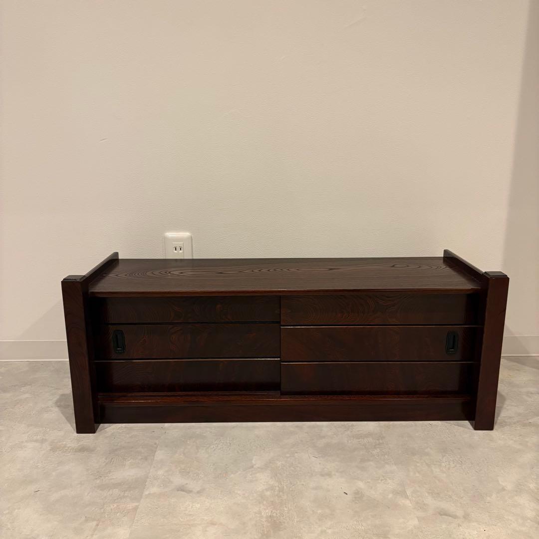 天然木　無垢材　民芸家具　民芸ローボード　置き床　飾り台　飾台