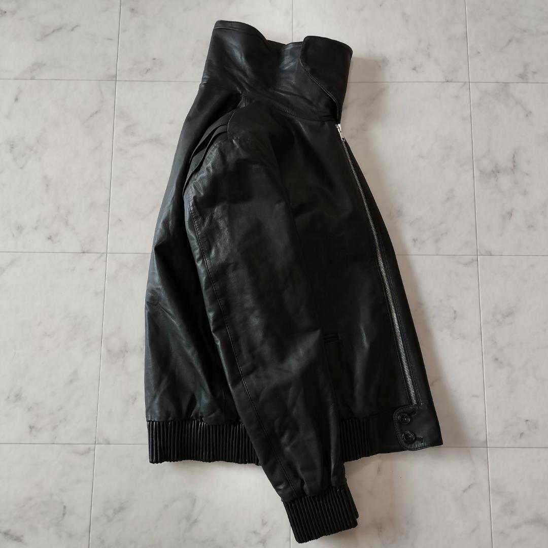 ポールスミス 10AW コレクションモデル 変形襟レザージャケット M ブラック