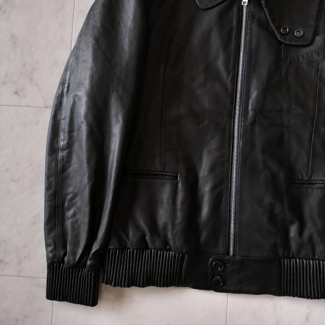 ポールスミス 10AW コレクションモデル 変形襟レザージャケット M ブラック