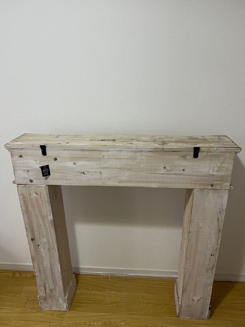 アンティーク風 木製　白　マントルピース　暖炉