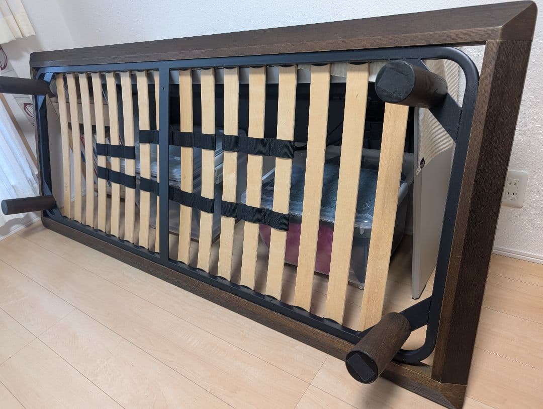 無印良品 ベッドフレーム セミシングル ヘッドボード付