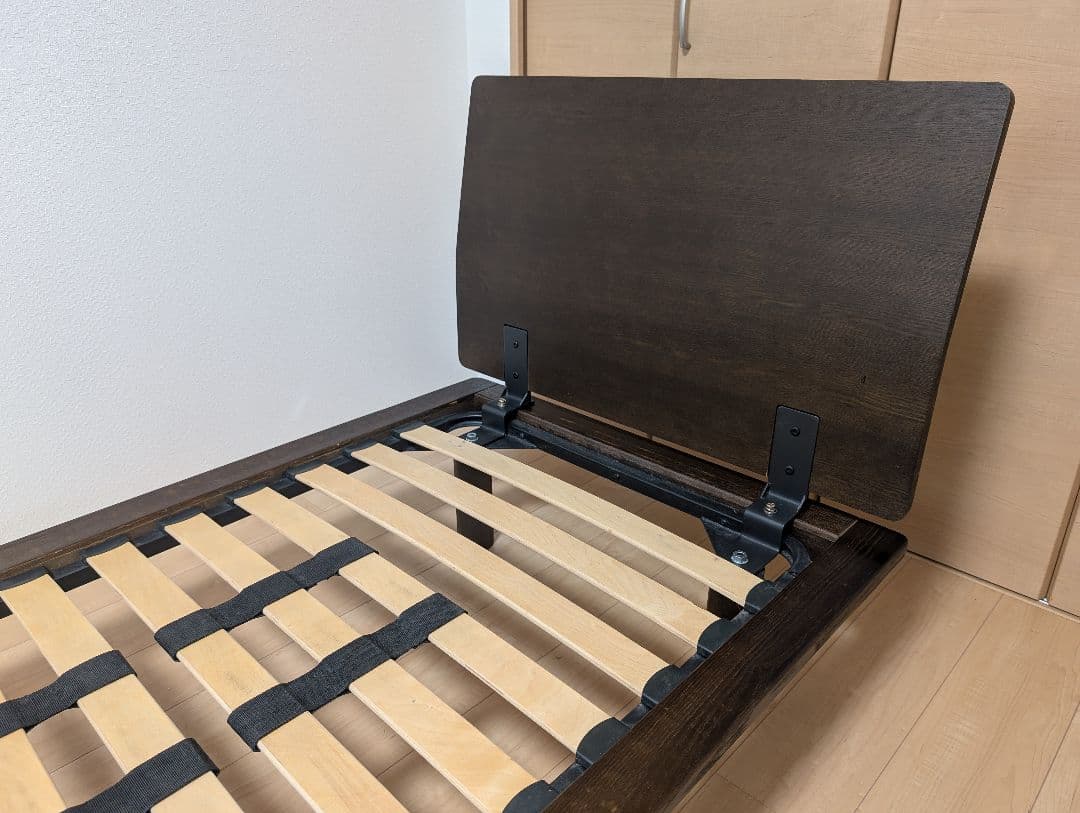 無印良品 ベッドフレーム セミシングル ヘッドボード付