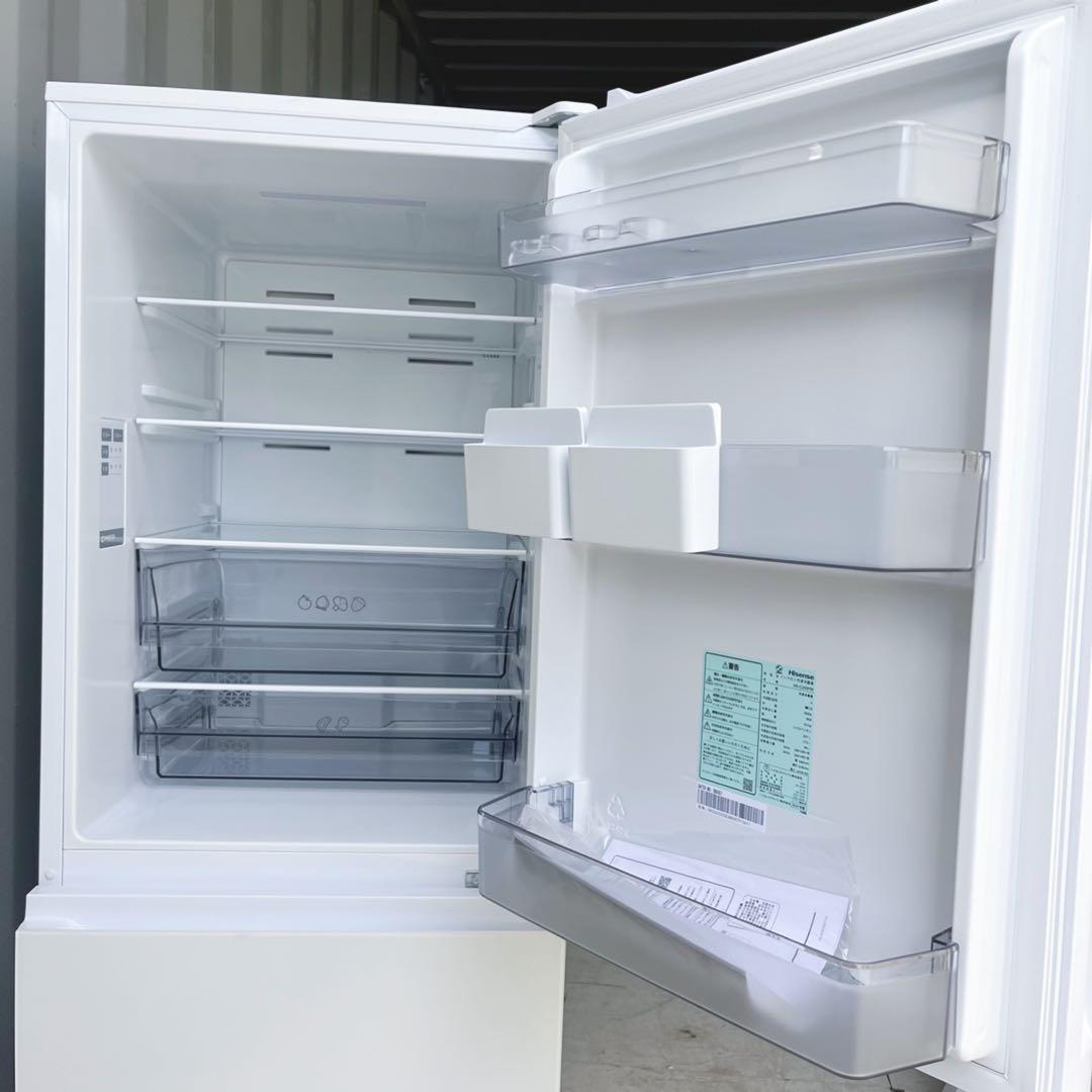 取付無料！フロスト調ガラスドアシンプルホワイトインテリア大きめ冷蔵庫！洗濯機