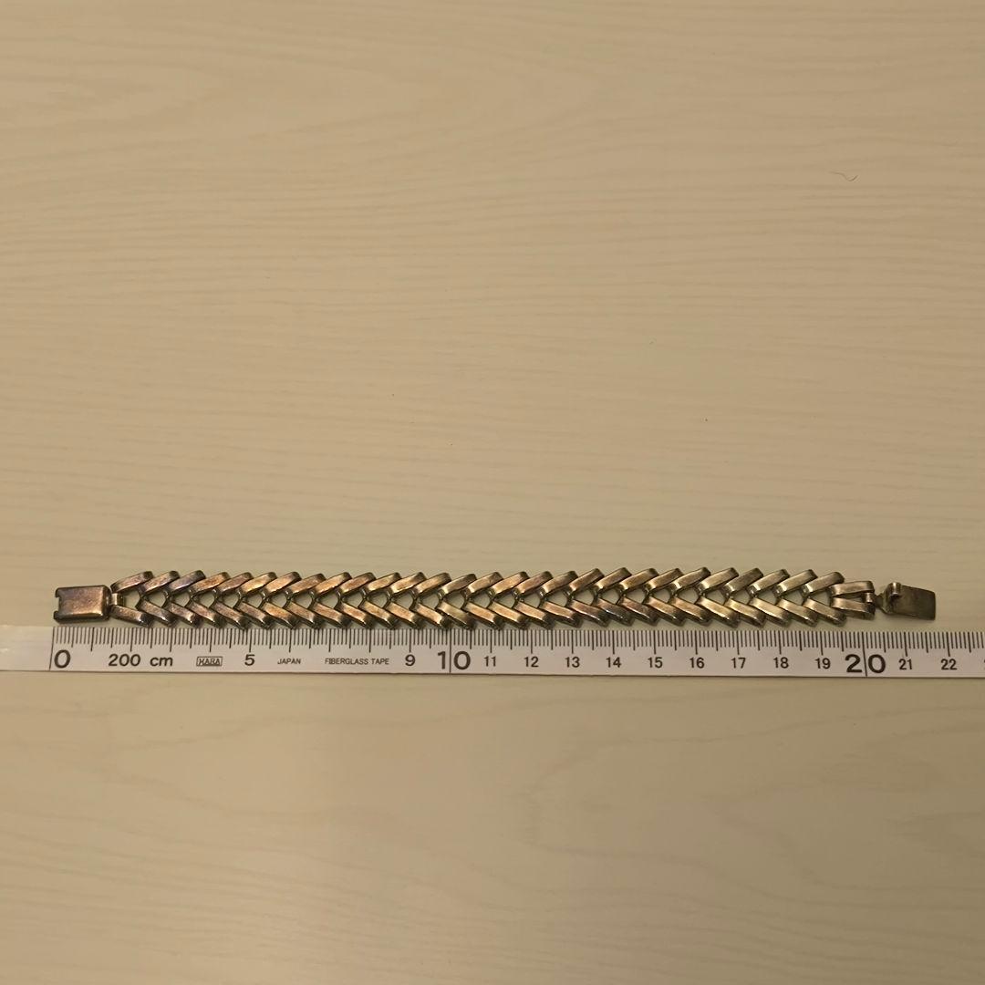 front11201 S925 シルバーブレスレット 20cm ビンテージ