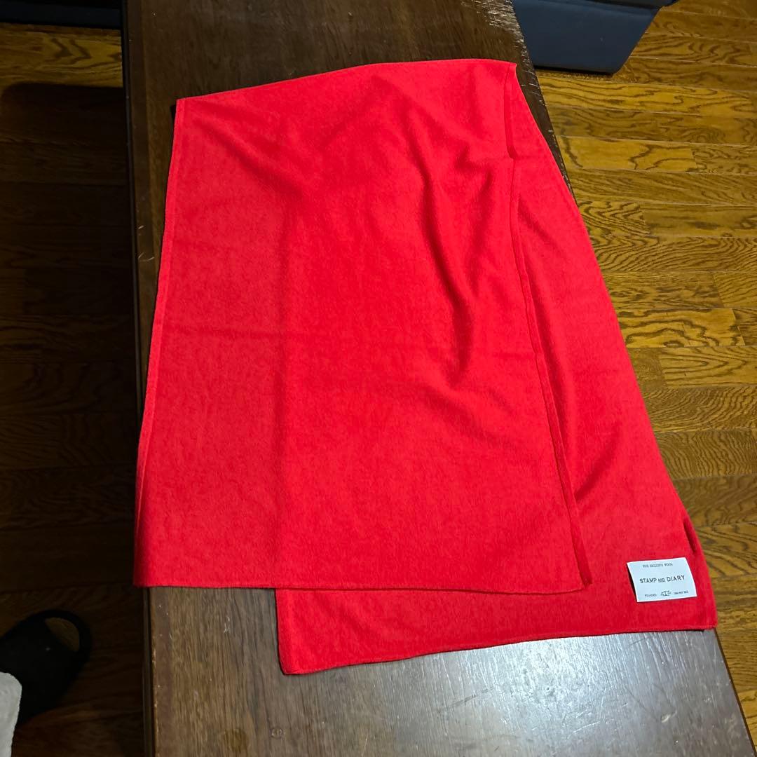 STAMP AND DIARY カシミヤストール　赤