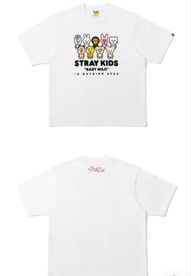 Stray Kids　BAPE×Stray Kids　コラボTシャツ　Sサイズ