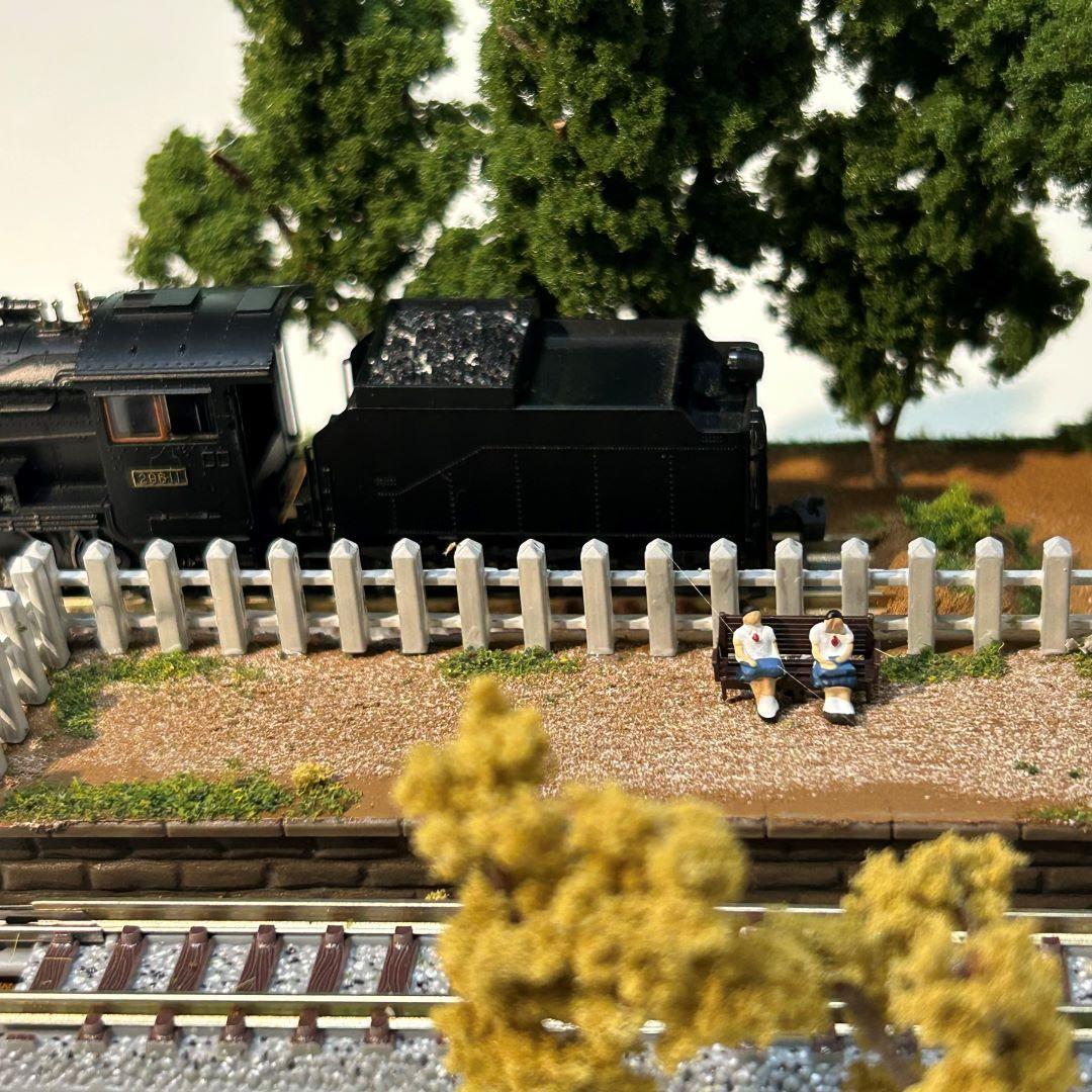 宗谷秋色　宗谷本線旧天塩中川駅　鉄道ジオラマ　Nゲージ　展示台