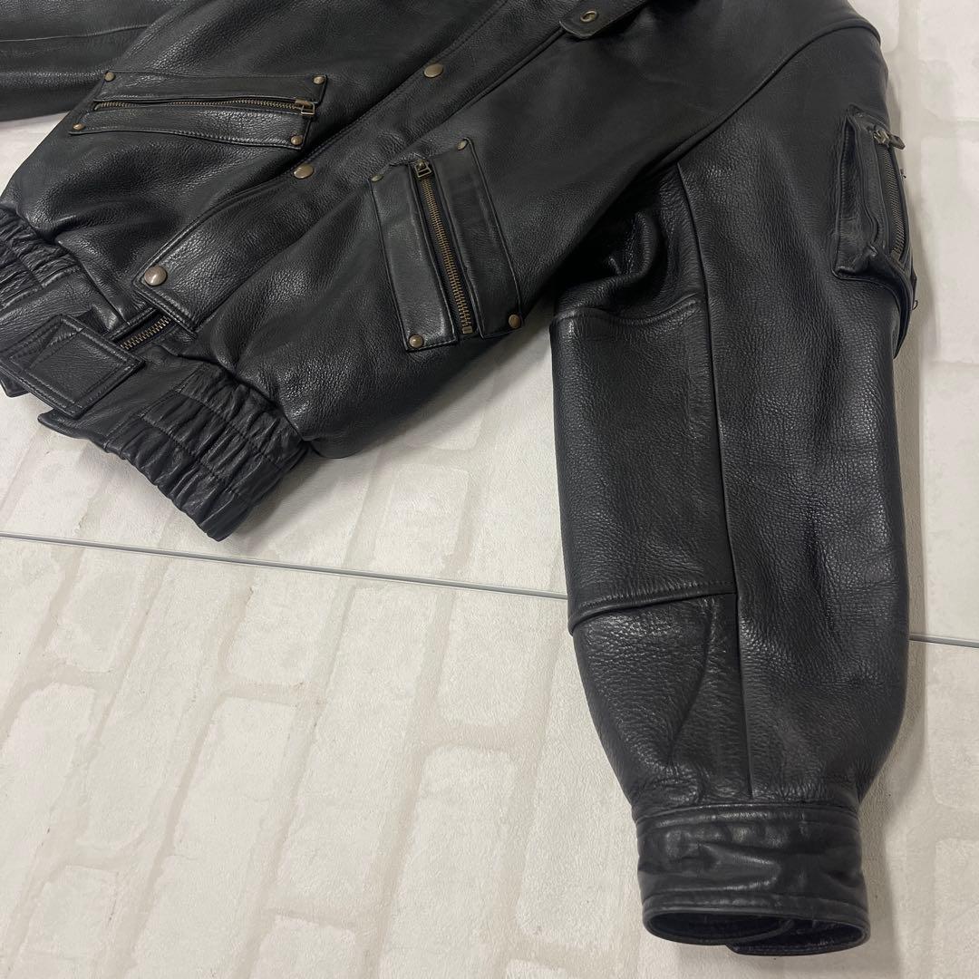 値下げ クシタニ KUSHITANI 日本製 牛革 レザー ライダースジャケット