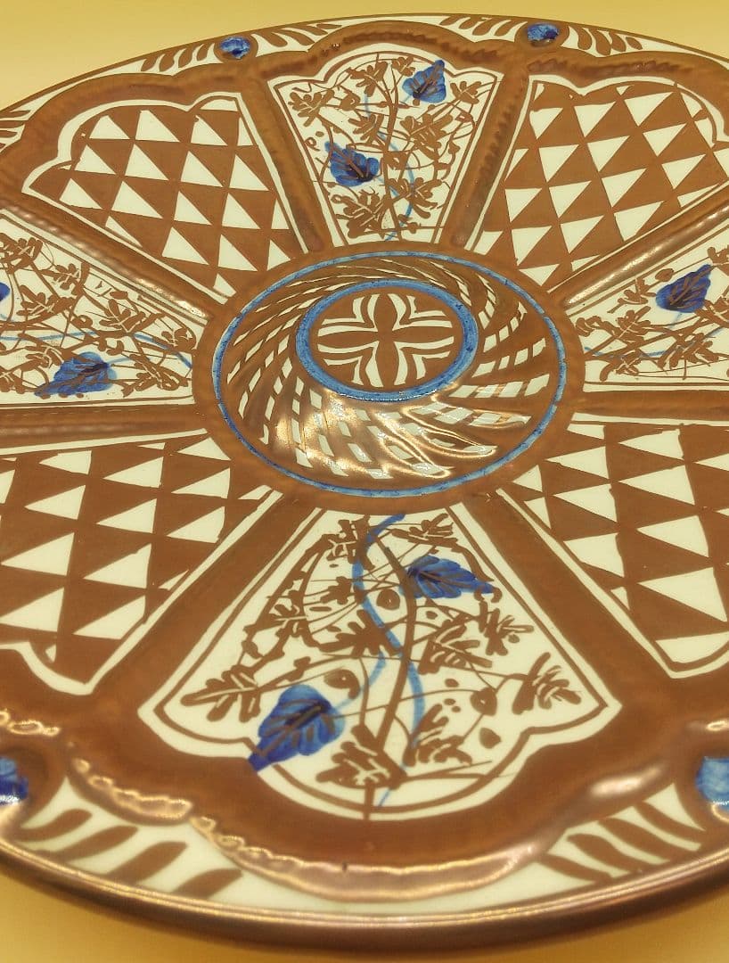 ラスター彩 大皿 スペイン バレンシア マニセス  ヒメノ・リオス窯