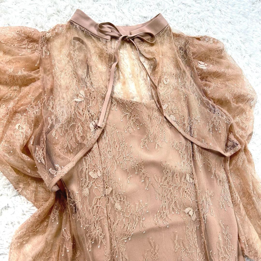 【前後2way】　Dorry Doll　ボレロレイヤーレースドレス　ピンク　S