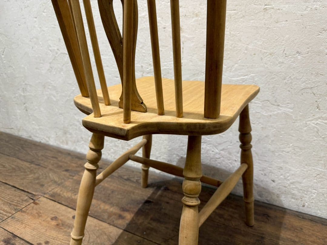 1152 ②英国アンティーク　ホイールバックチェア　椅子　ウインザー　イギリス