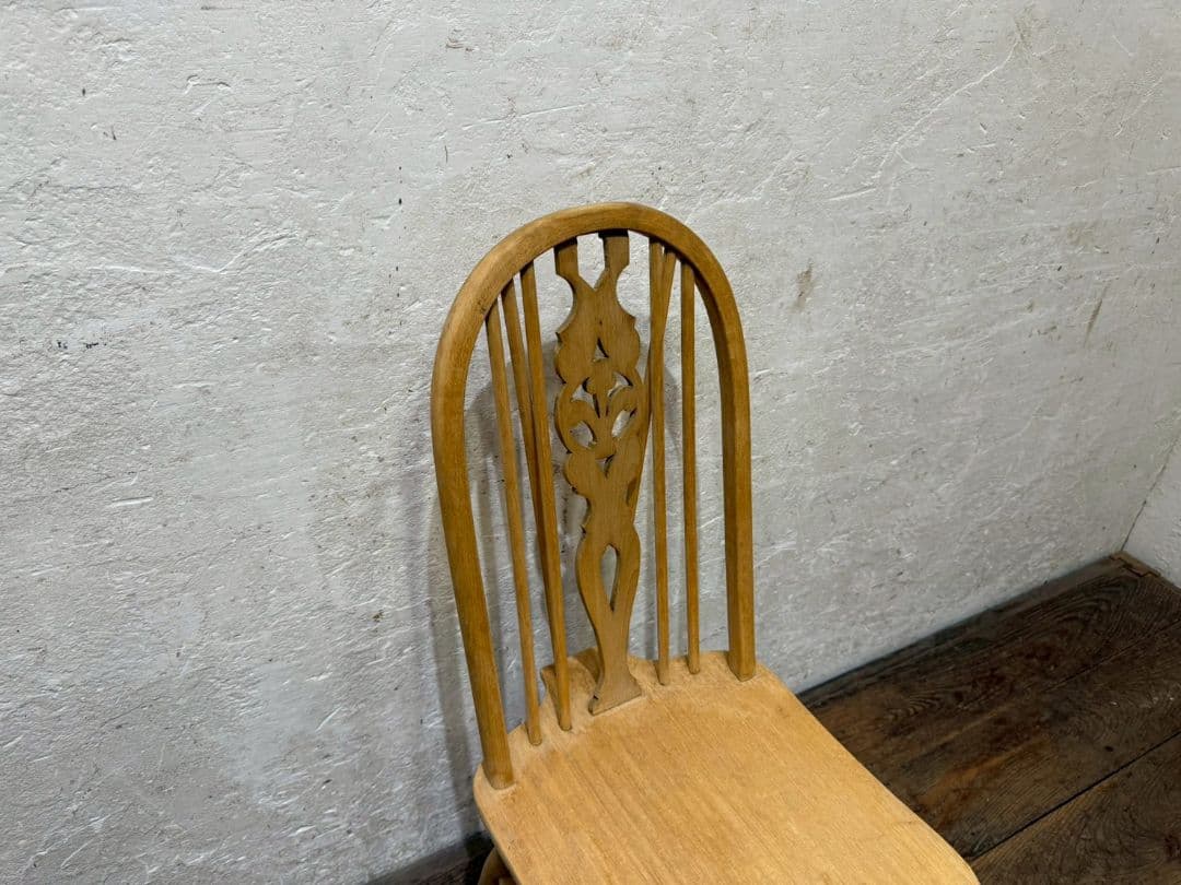 1152 ②英国アンティーク　ホイールバックチェア　椅子　ウインザー　イギリス