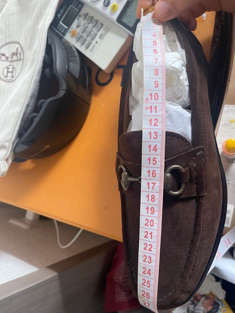 CARMINA ブラウン スエード モカシン 6H