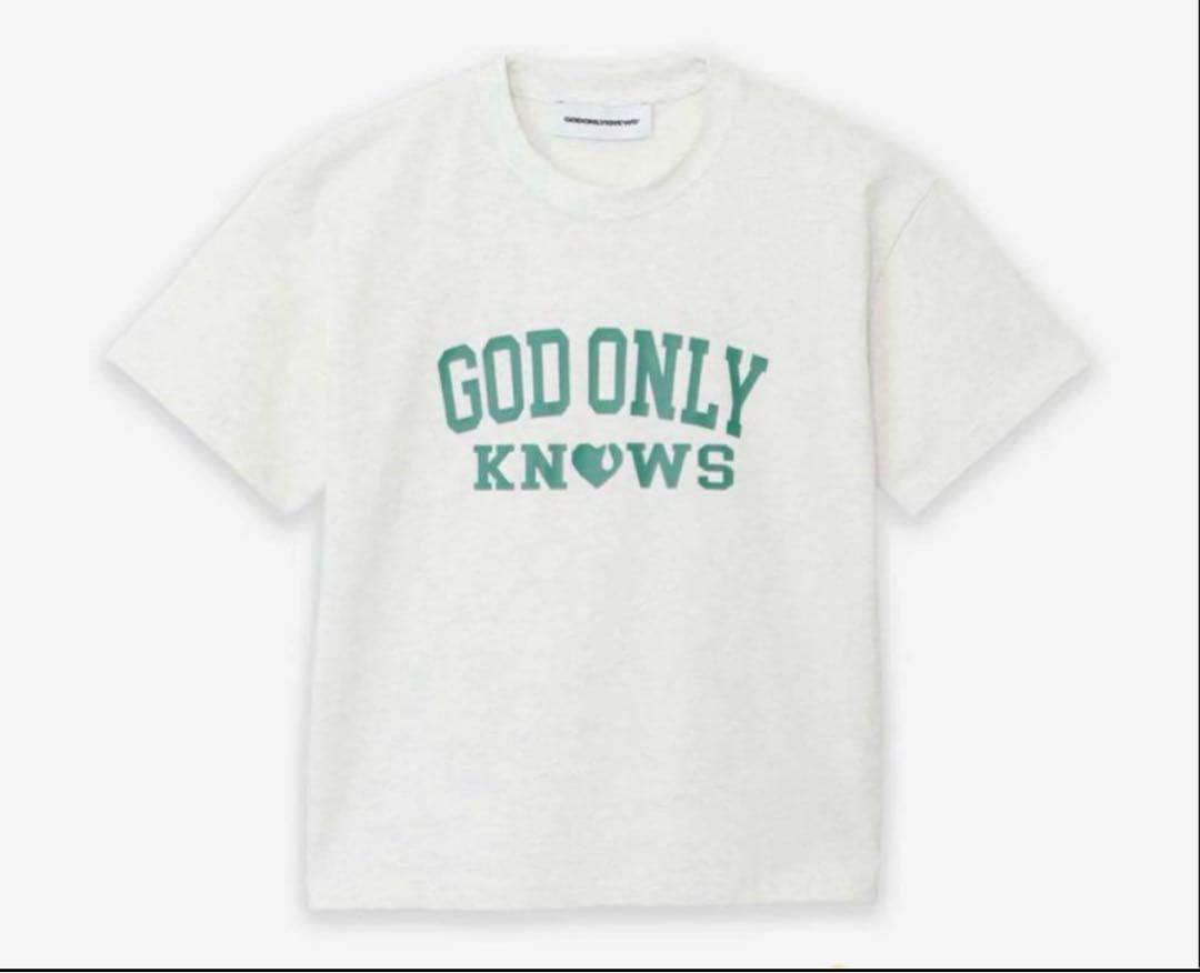 ミュージシャン GOD ONLY KNOWS COLLEGE LOGO T-SHIRT