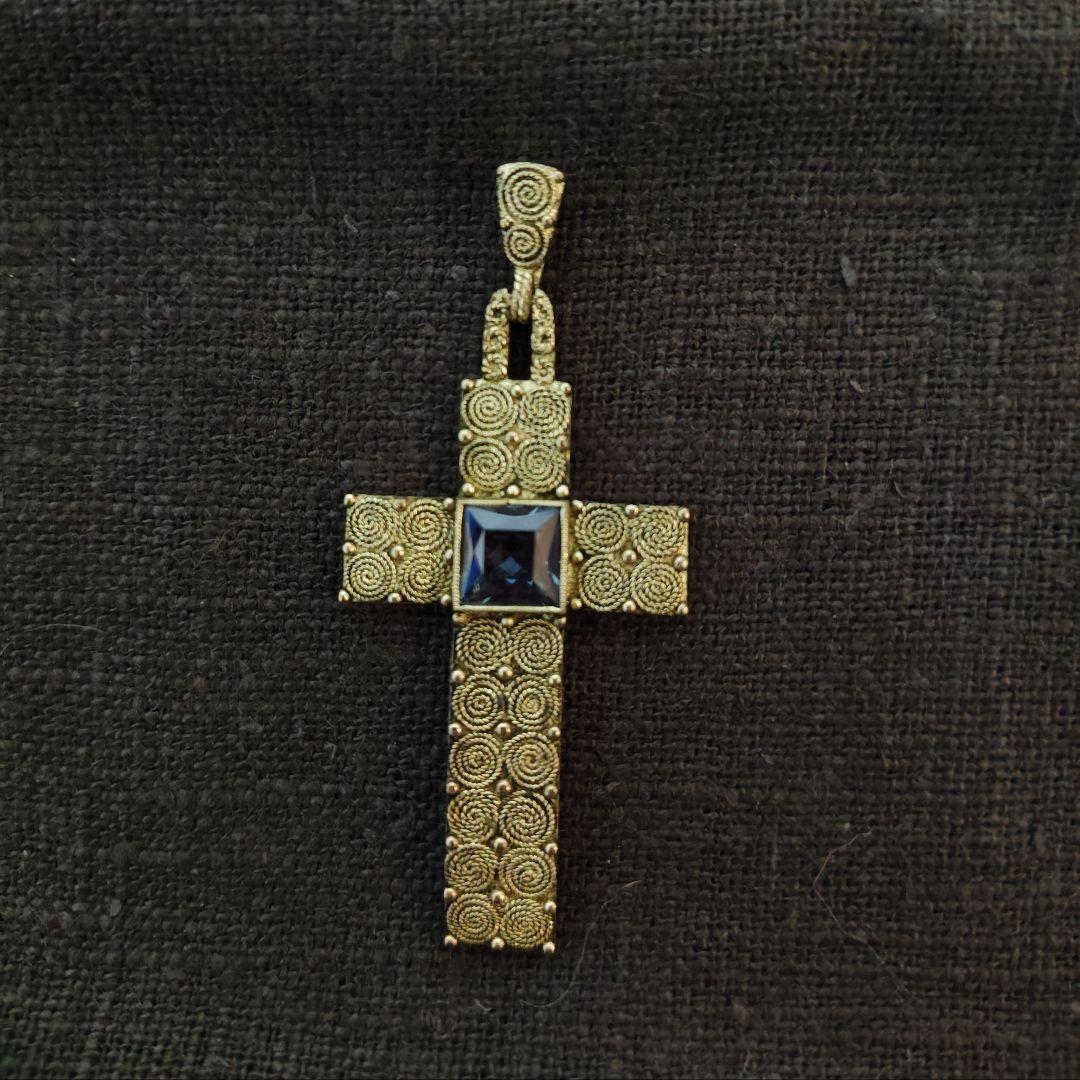 テオドール・ファーナー フィリグリー クロス　アンティーク　ジュエリー　十字架