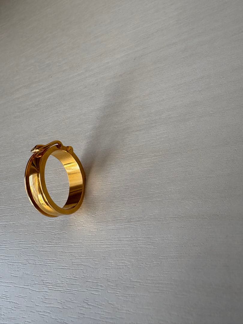 エルメス HERMES ベルトモチーフ スカーフリング ゴールド