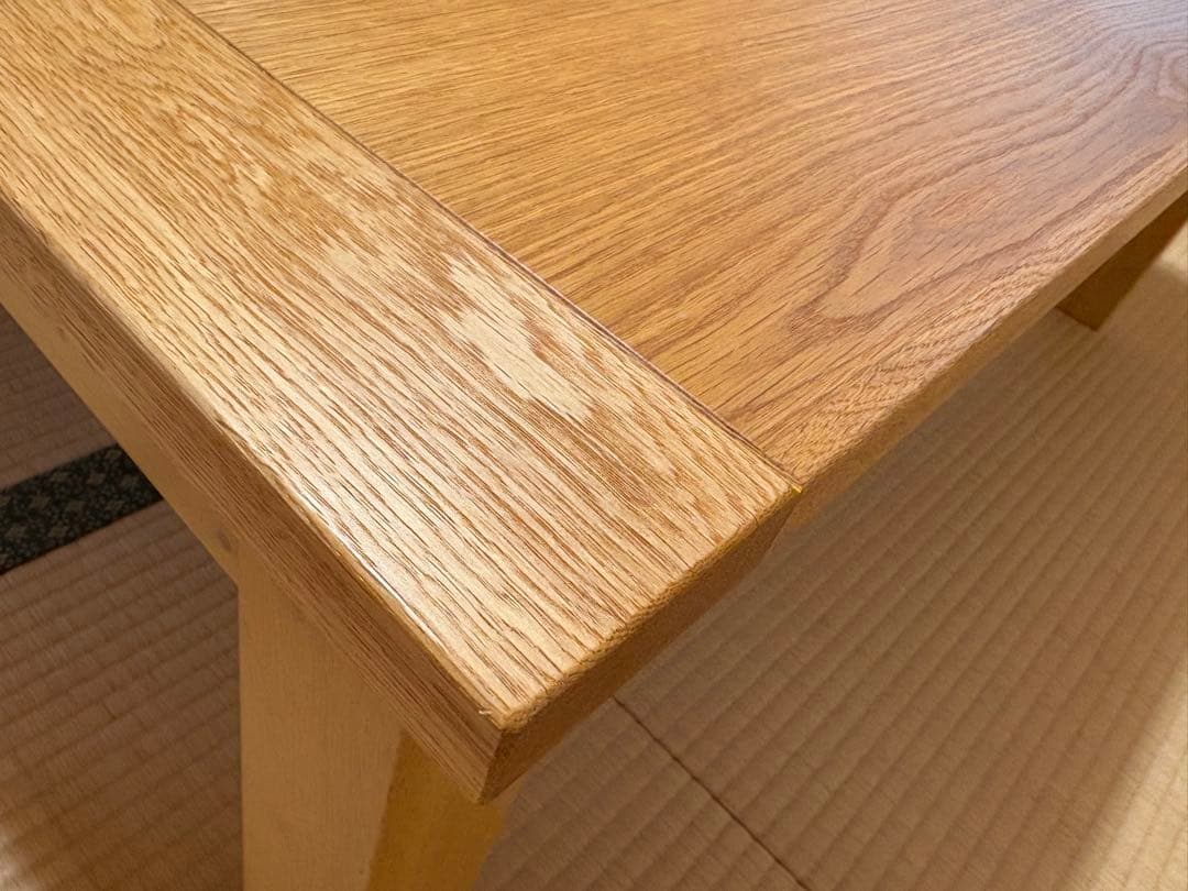 ホワイトオーク無垢材使用天板付きこたつ