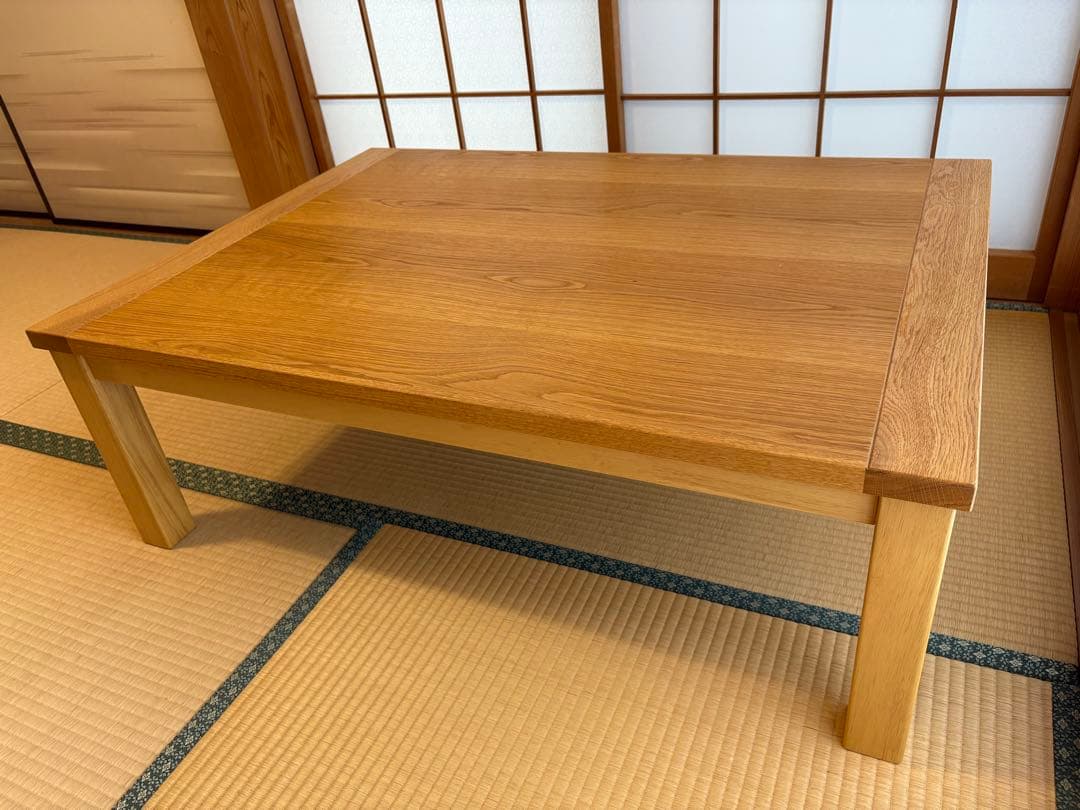 ホワイトオーク無垢材使用天板付きこたつ