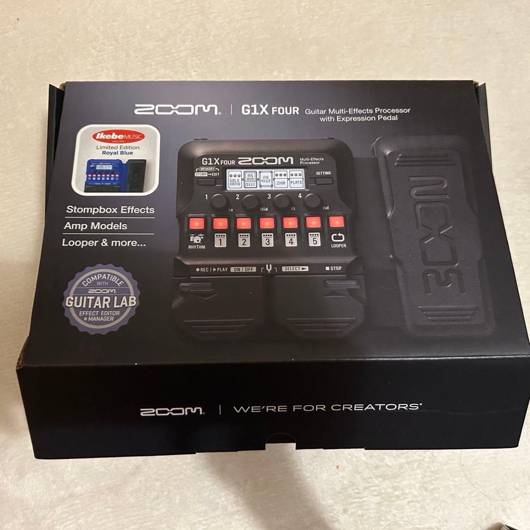 zoom g1x four イケべモデル 青 ギター エフェクター