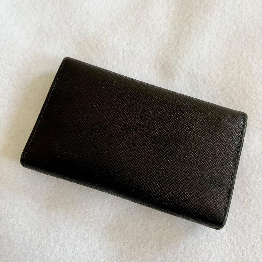 美品 プラダ PRADA 黒 レザー キーケース ブラック