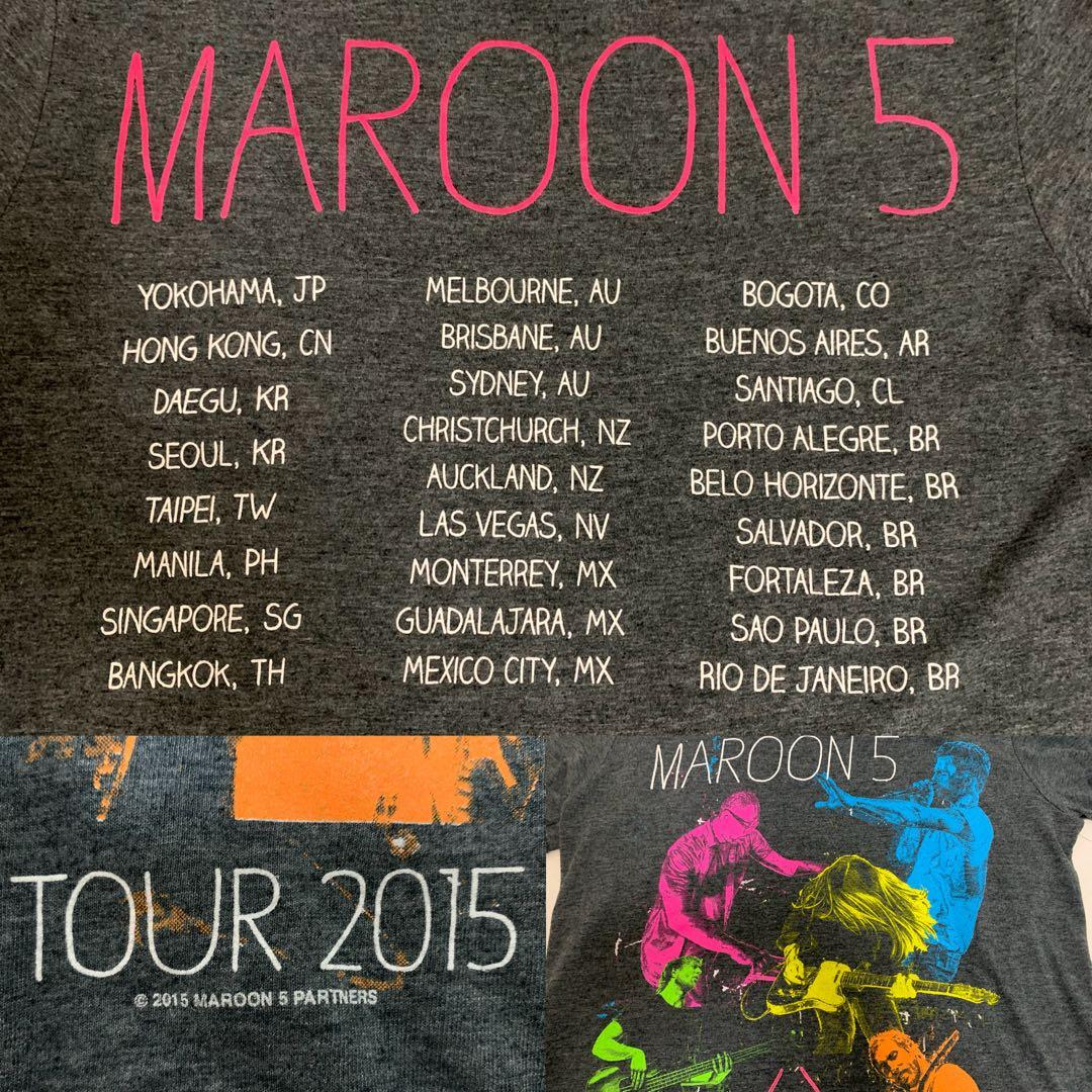 MAROON5 マルーンファイブ 2015 WORLD TOUR T-Shirt