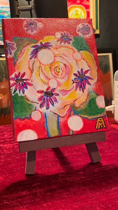 【アクリル画】商品名 前進  新品未使用品 0号ミニイーゼル付き