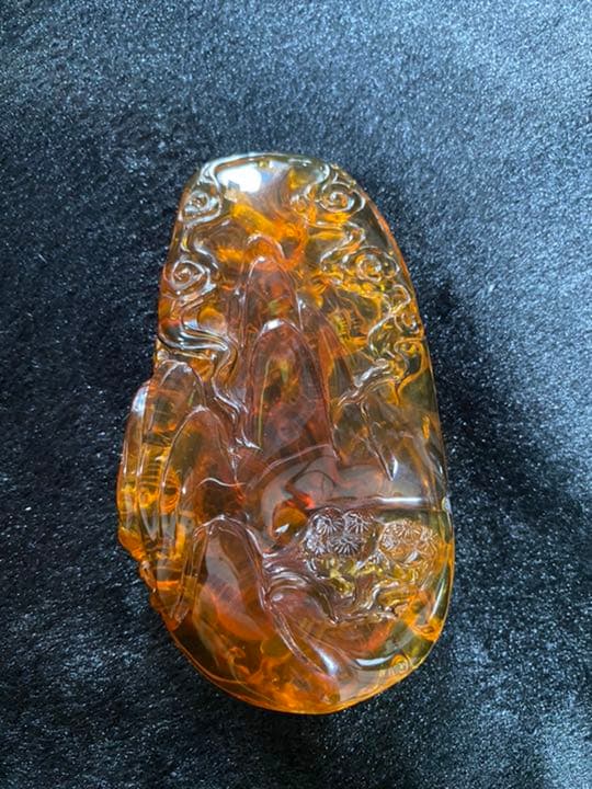 琥珀  天然琥珀  こはく バーマイト コレクション 龍牌彫刻品  龍牌  置物