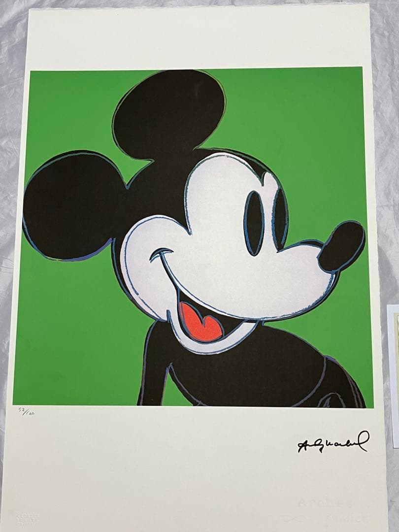 し*る様 レア！限定100枚 リトグラフ アンディ・ウォーホル ミッキーマウス【