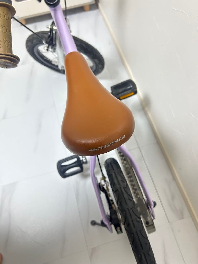 極美品 へんしんバイク 14インチ 限定カラー パープル 屋内保管 錆無し