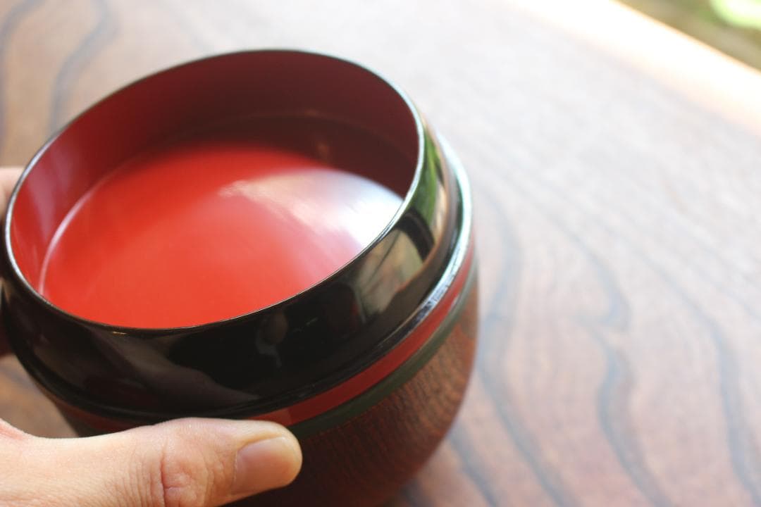 デッドストック！極上千筋糸目に風情ある独楽塗の美しい信玄弁当（検京塗お重弁当箱