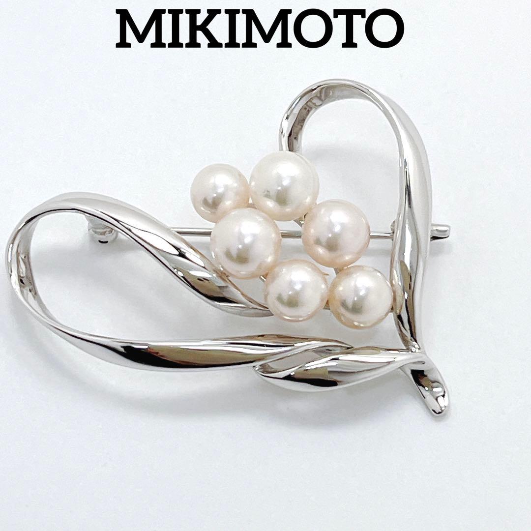 【未使用品】MIKIMOTO ミキモト パール　ブローチ　コサージュ　ハート