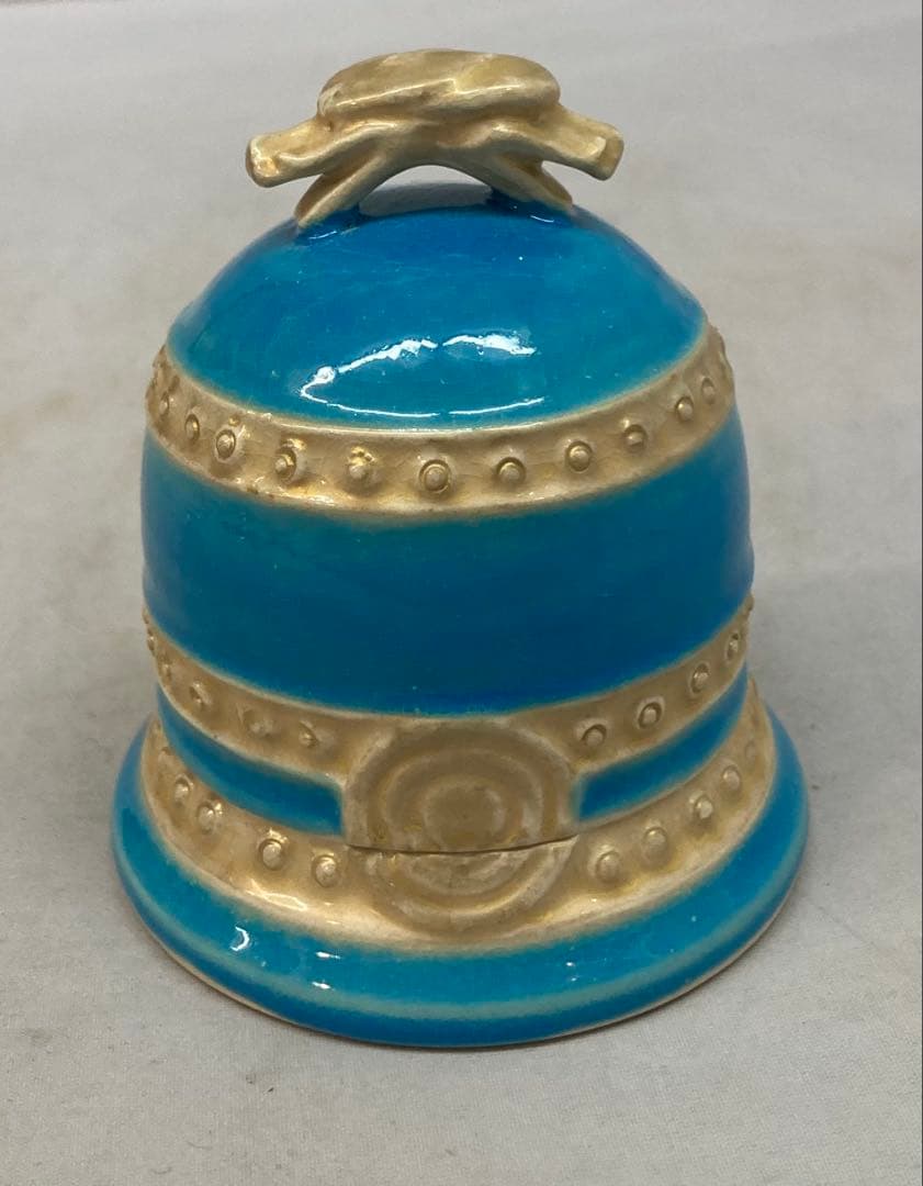 B333b 双竜頭釣鐘 香合　吾唯足知　作者不詳　保存用桐箱付　茶道具　巳年