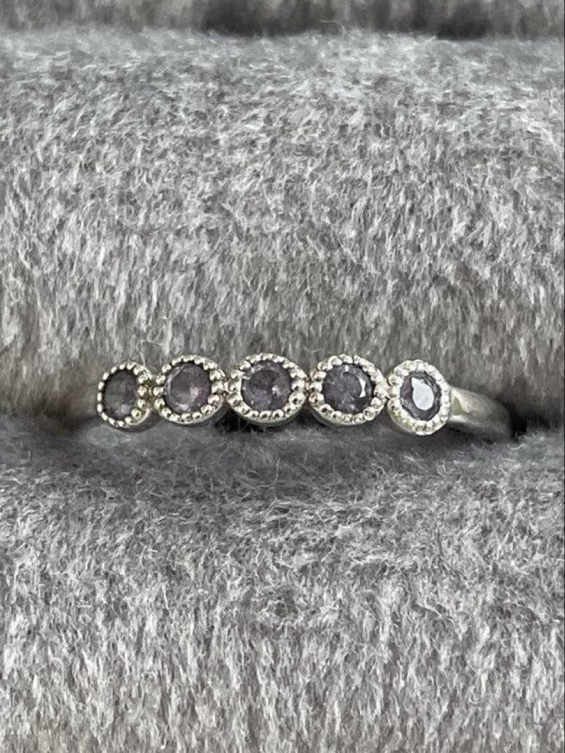 カラーチェンジガーネット ハーフエタニティ