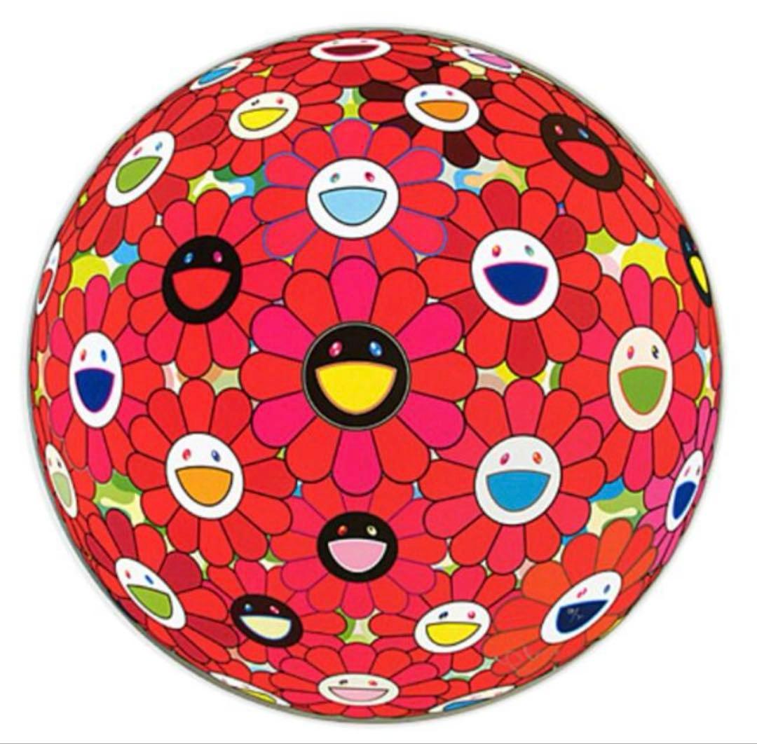 村上隆 ”フラワーボール(3D)　レッドボール”