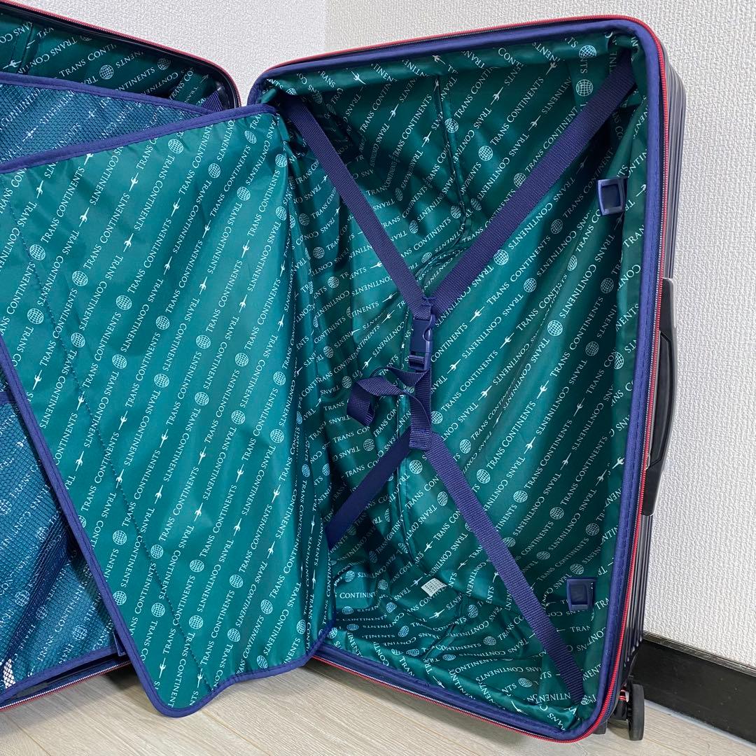 【美品】TRANSCONTINENTS 4輪　キャリーケース　M 75L