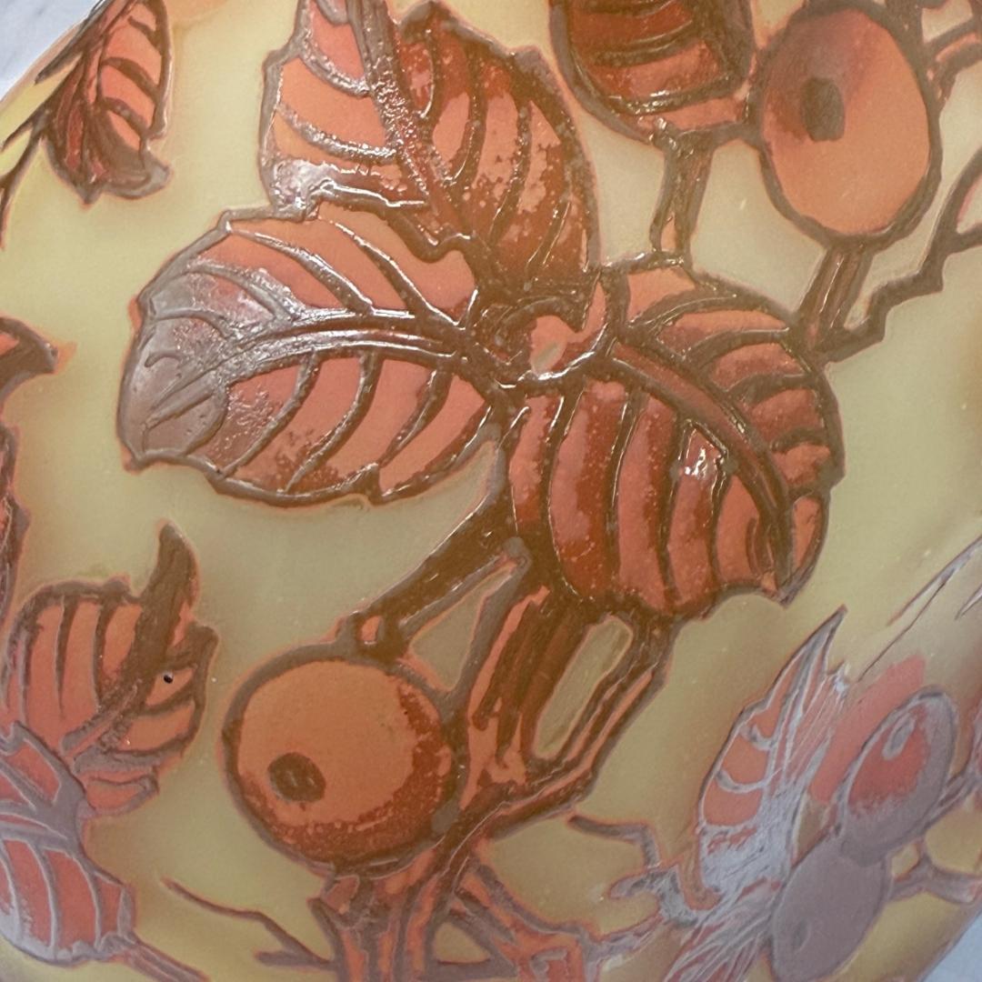 【証明書付】エミールガレ 花瓶 高さ25cm 幅13cm 奥行10㎝　カメオ彫