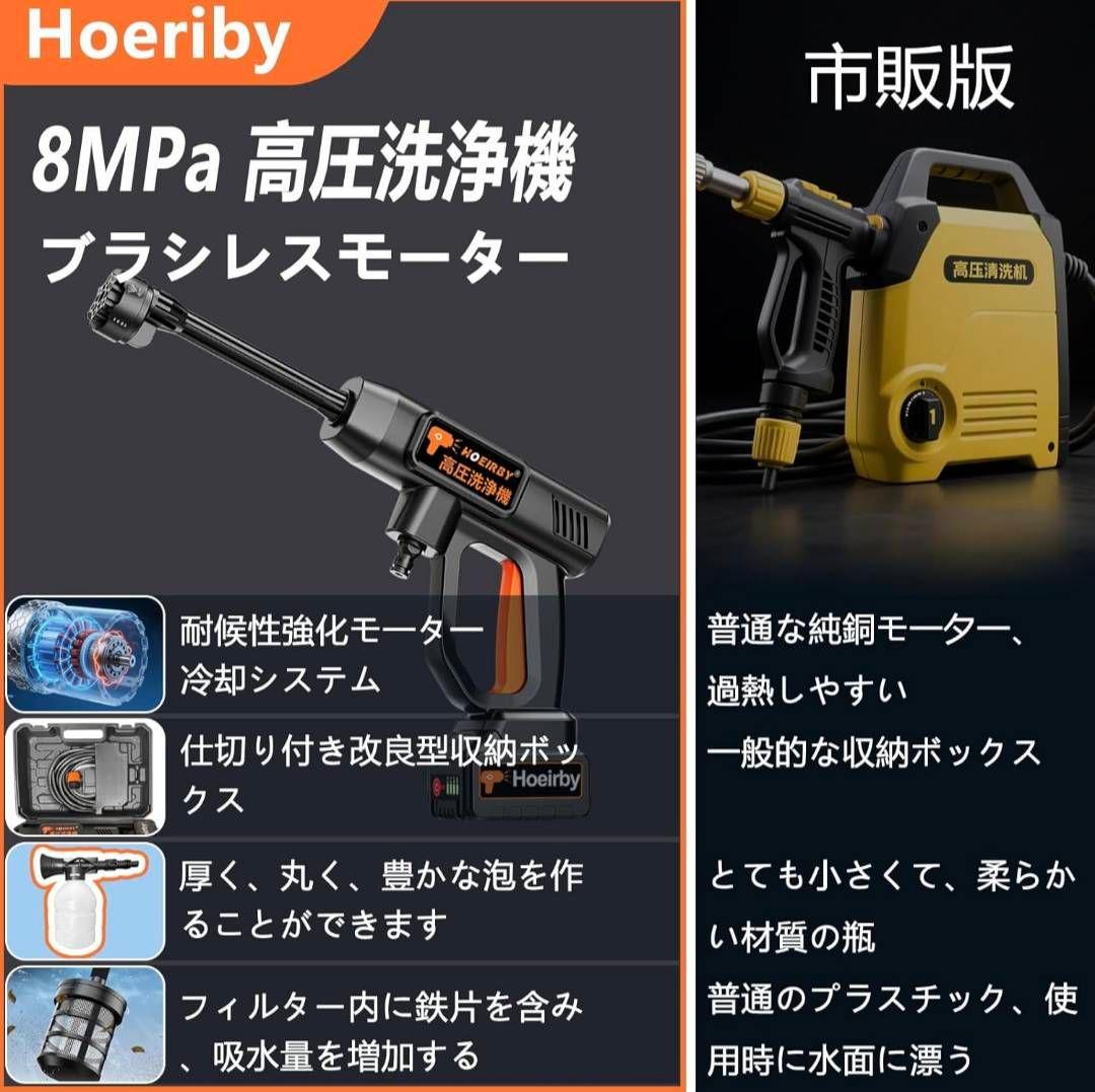 ✨️2025新昇級版✨️ 高圧洗浄機 コードレス 8MPa ブラシレスモーター
