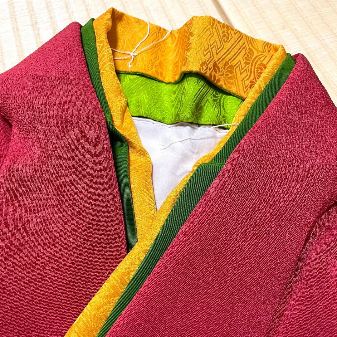 人気 無地 振袖 洒落紋 重ね襟