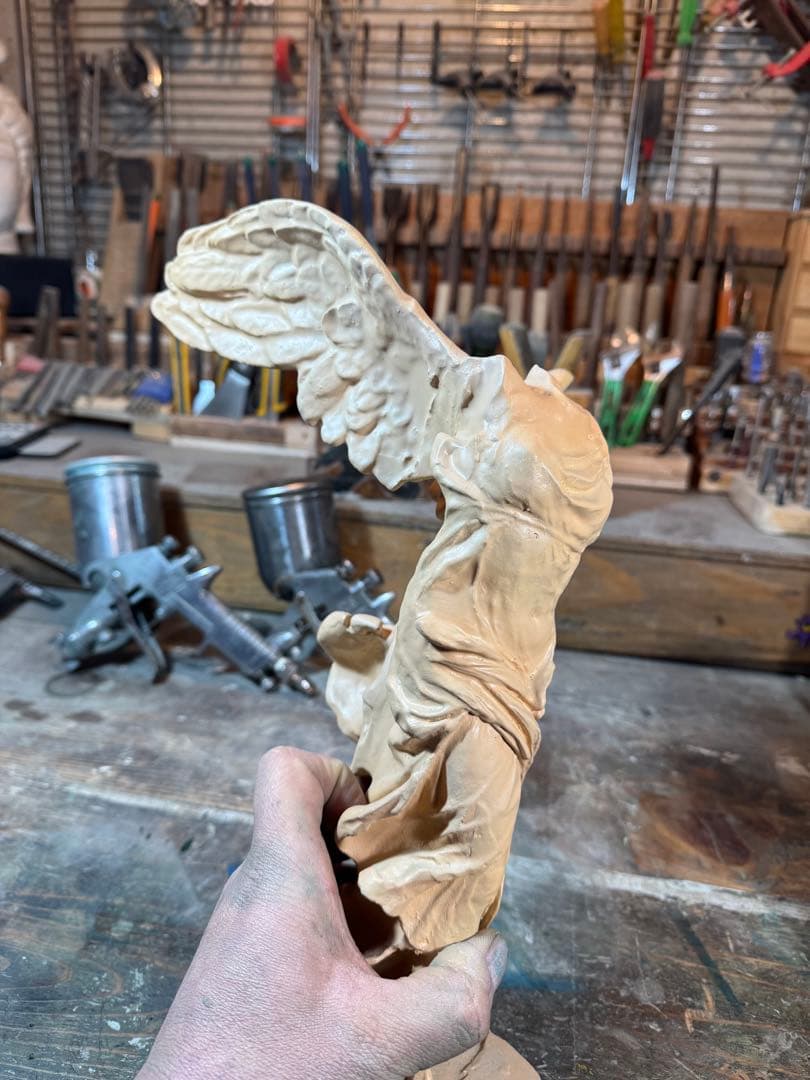 サモトラケのニケ・型製造・未仕上げ品 h350× w200×220 約1.5kg