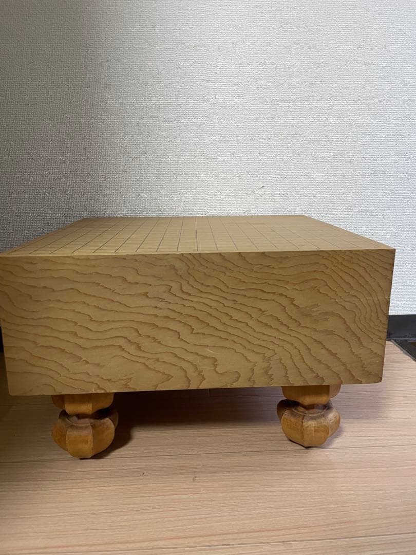 【極美品】高級 囲碁セット 本榧 ヘソ 脚付き 蛤碁石 盤覆付き