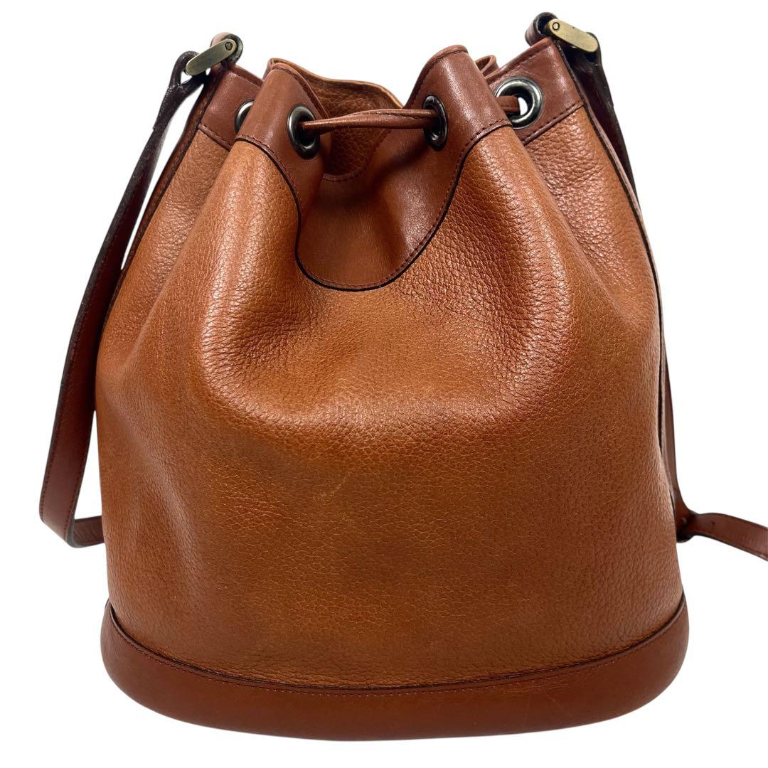 バーバリー　巾着ショルダーバッグ　ロゴ　ノバチェック　レザー　シャドーホース