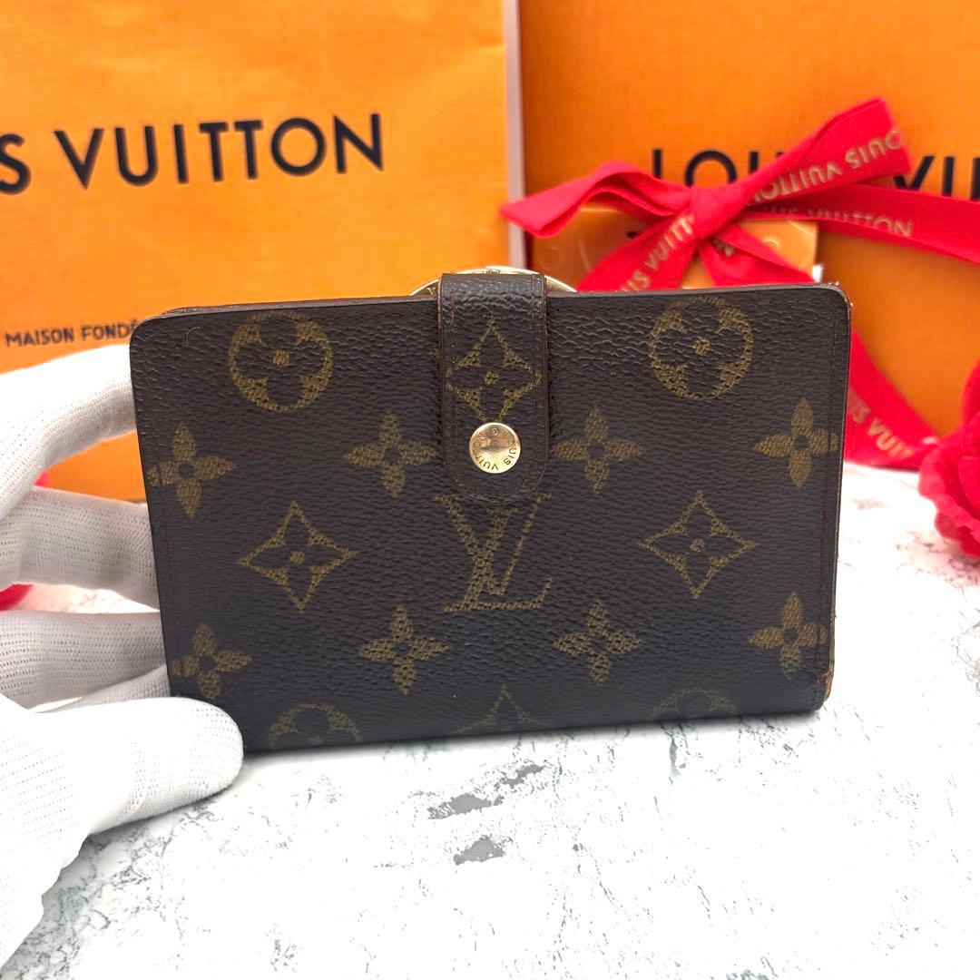 【定価の半額以下】 ルイヴィトン モノグラム ヴィエノワ がま口 折り財布